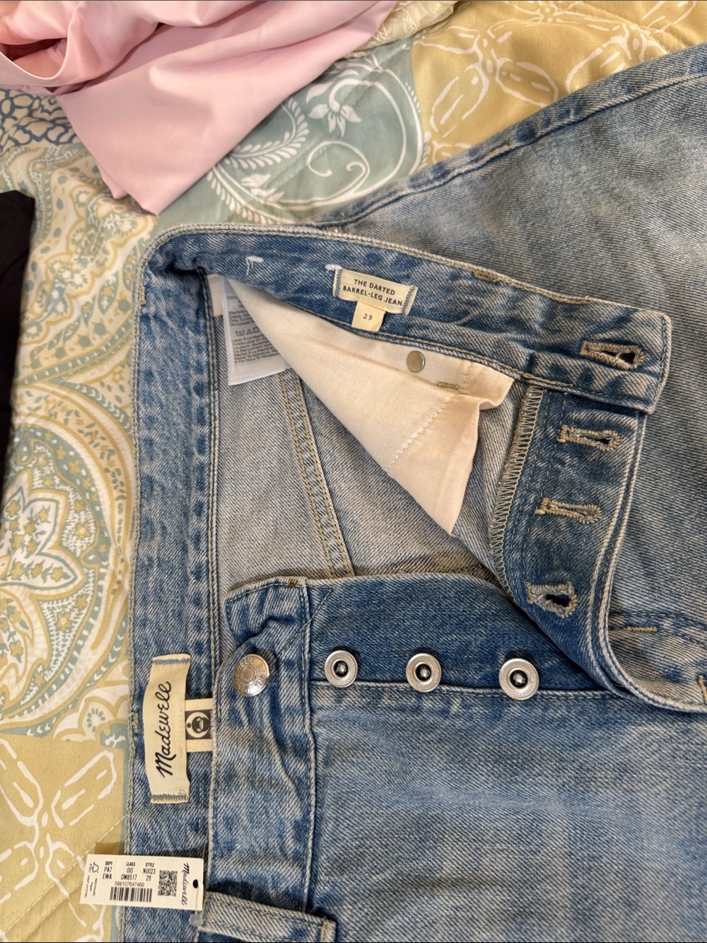Madewell Light Blue Wide-Leg High-Rise Jeans, 
The Darted Barrel-Leg Jean, NEW - Picture 9 of 16